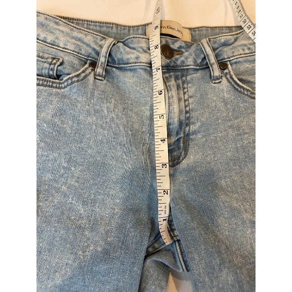 Calvin Klein Women Bermuda Denim Shorts Mid Rise Five Pockets Cotton Blue Size 6 - Picture 4 of 9